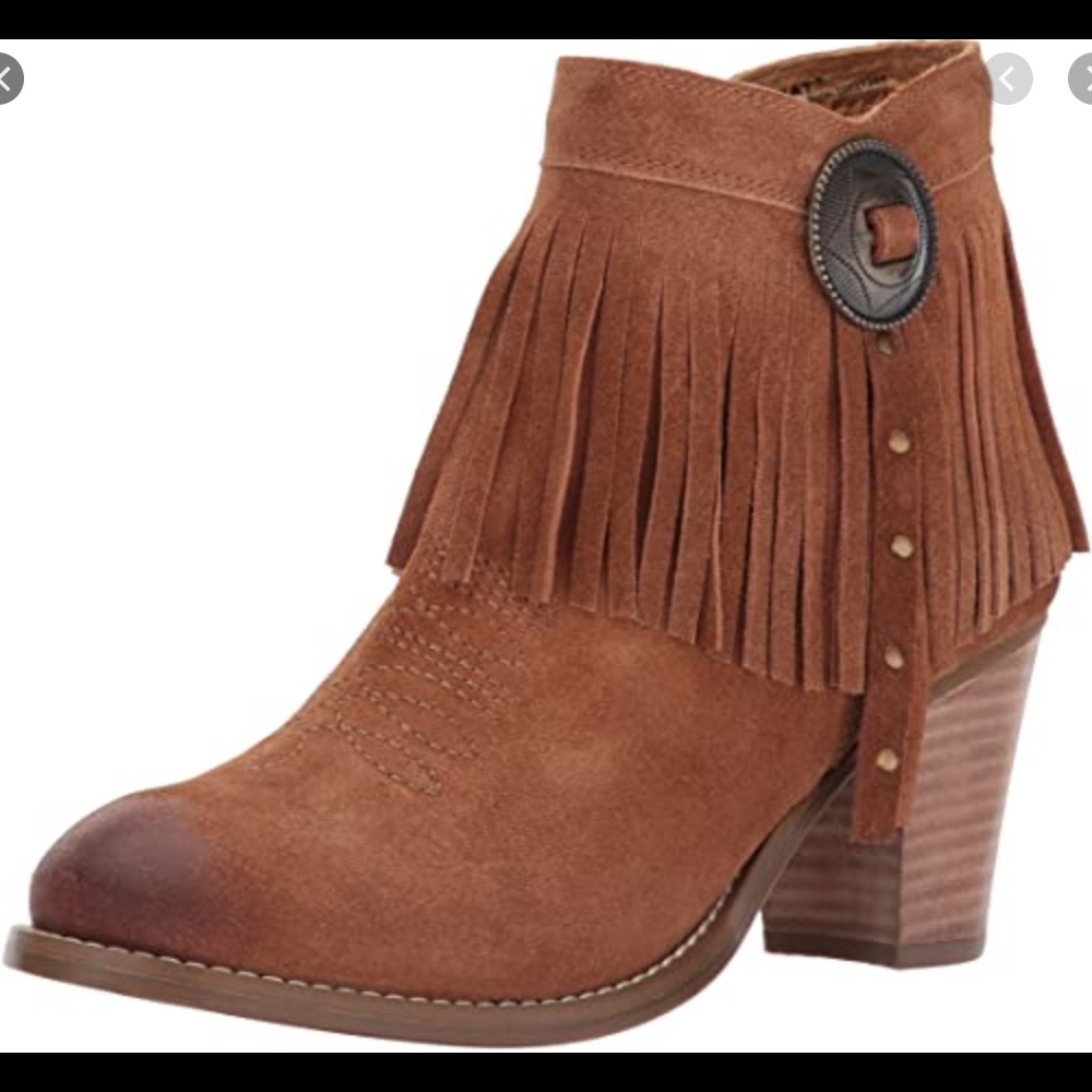 Ariat Unbridled Avery Heeled Ankle Booties Fringe